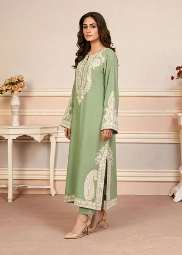 Unstitched Embroidered Lawn 3 Piece Suit - Image 2