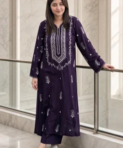 Unstitched Embroidered Dhanak - 2 PC