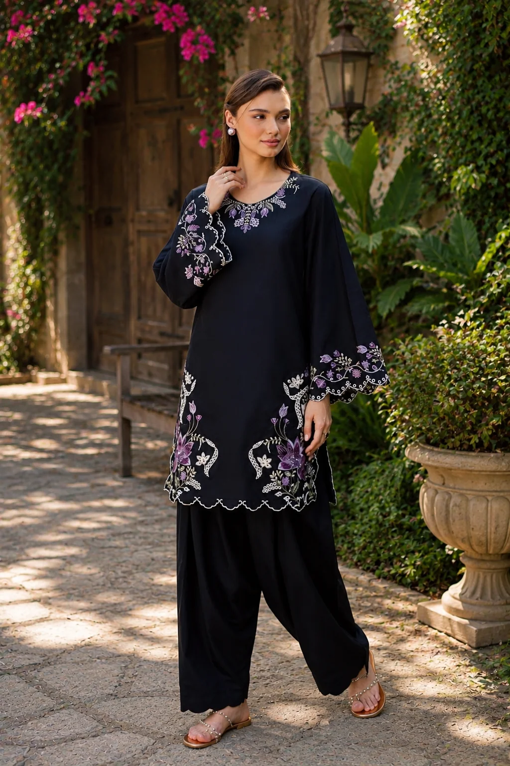 Unstitched Embroidered Dhanak - 2 PC - Image 2