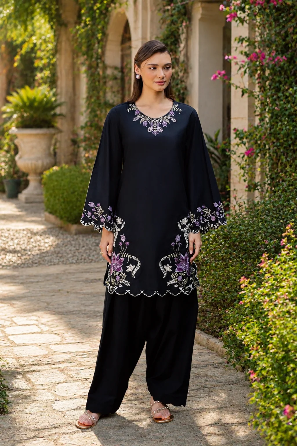 Unstitched Embroidered Dhanak - 2 PC