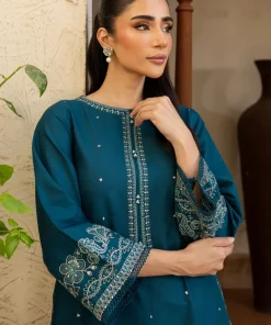 Unstitched Embroidered Dhanak - 2 PC - Image 2