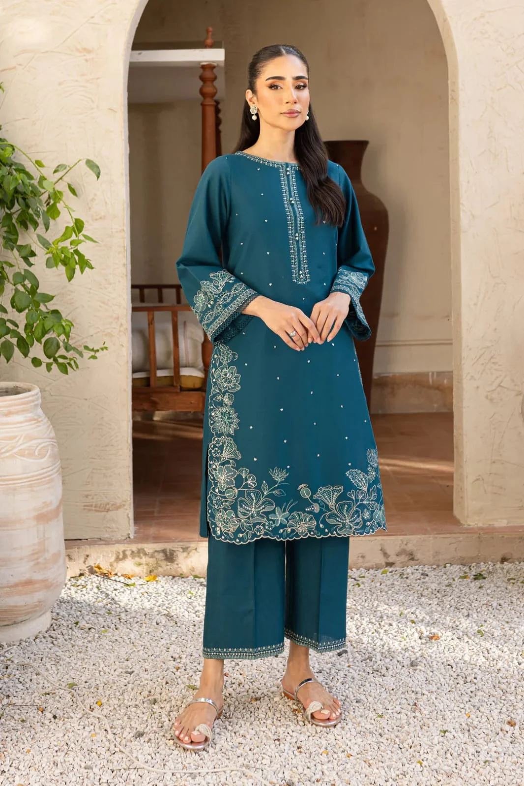 Unstitched Embroidered Dhanak - 2 PC