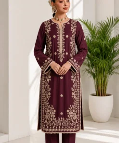Unstitched Embroidered Dhanak - 2 PC