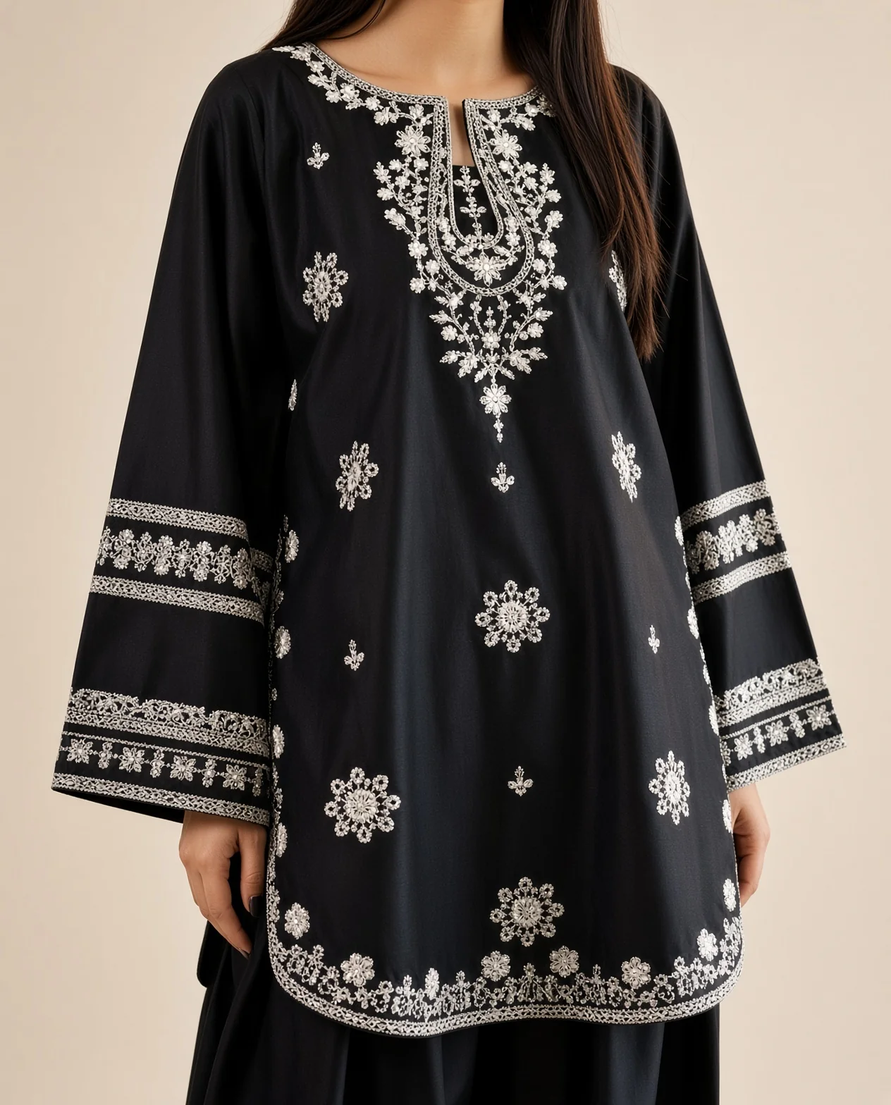 Unstitched Embroidered Dhanak - 2 PC - Image 2
