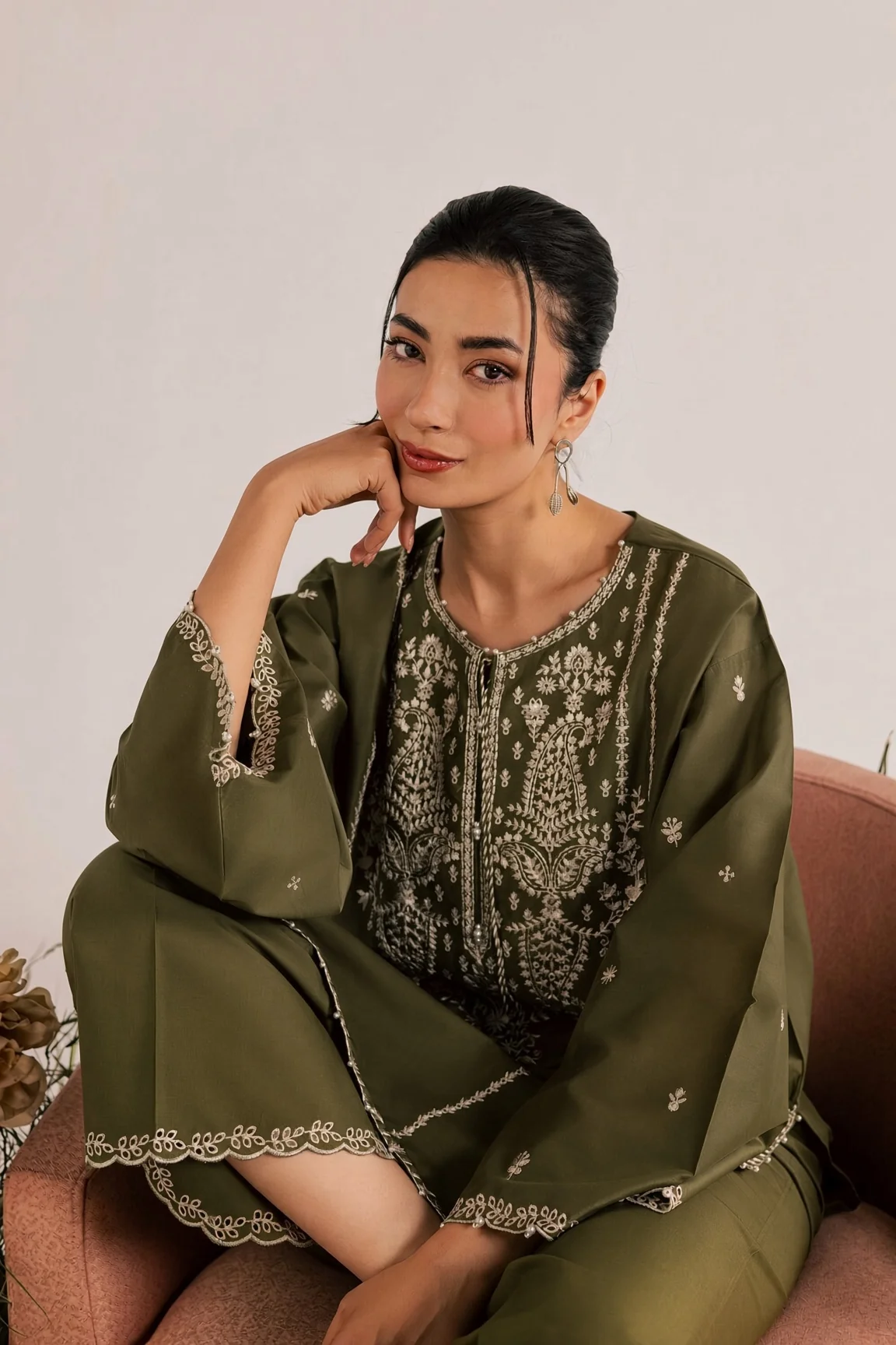 Unstitched Embroidered Dhanak - 2 PC - Image 3
