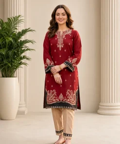 Unstitched Embroidered Dhanak - 2 PC - Image 3