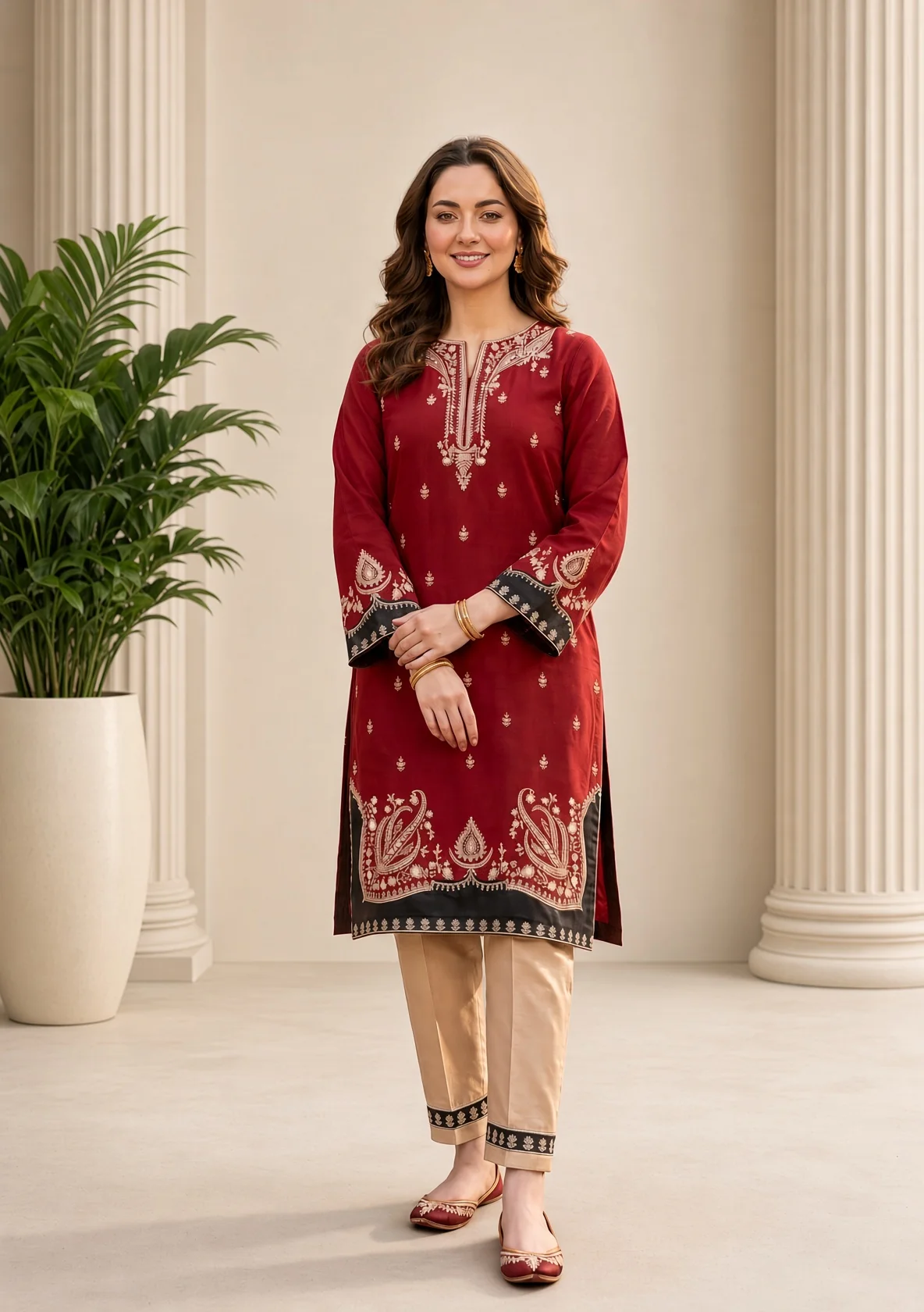 Unstitched Embroidered Dhanak - 2 PC - Image 3