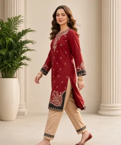 Unstitched Embroidered Dhanak - 2 PC - Image 2