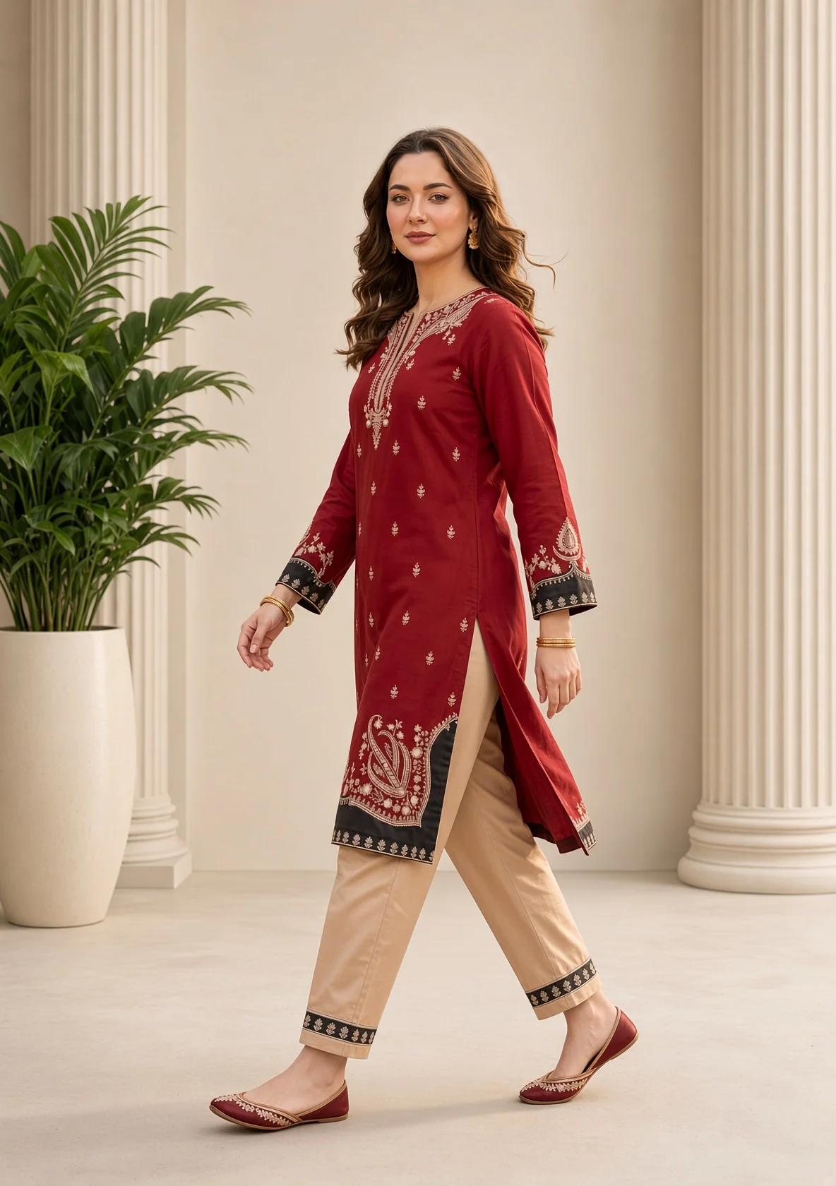 Unstitched Embroidered Dhanak - 2 PC - Image 2