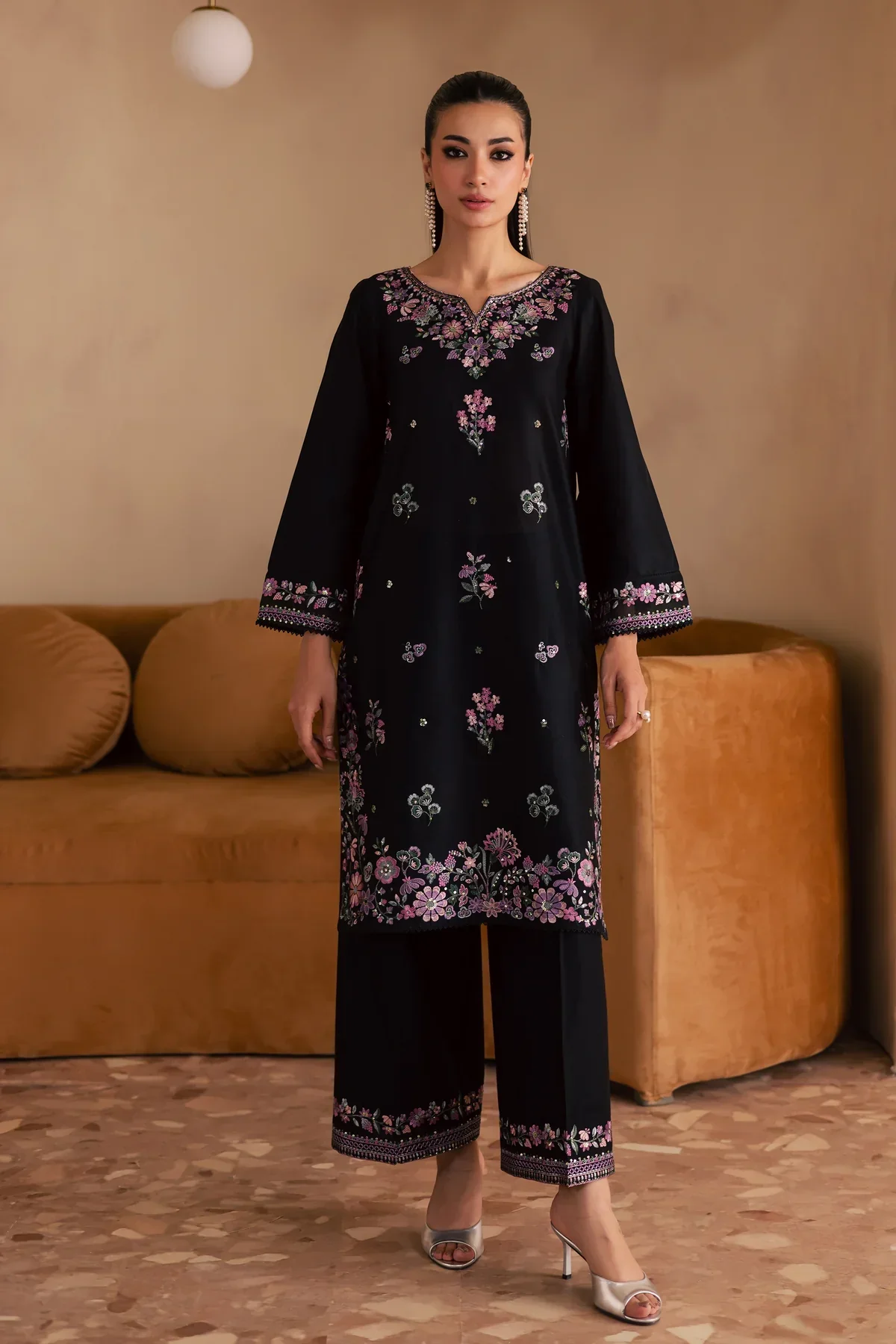 Unstitched Embroidered Dhanak - 2 PC