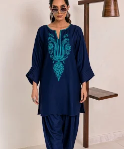 Unstitched Embroidered Dhanak - 2 PC - Image 2