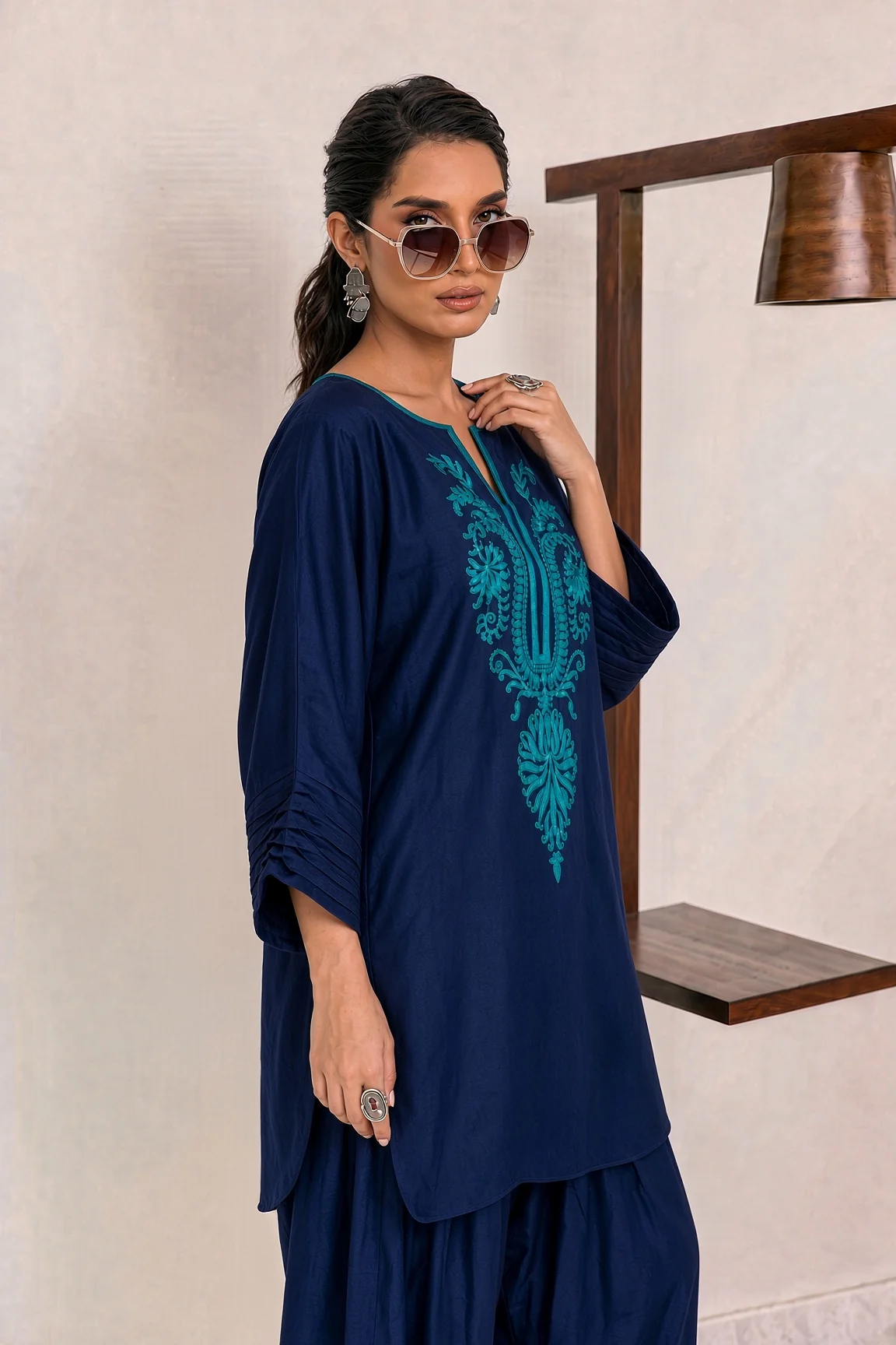 Unstitched Embroidered Dhanak - 2 PC - Image 3