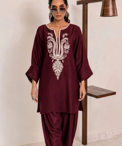Unstitched Embroidered Dhanak - 2 PC - Image 3
