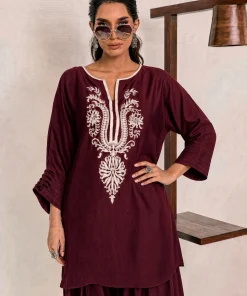 Unstitched Embroidered Dhanak - 2 PC