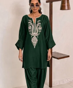 Unstitched Embroidered Dhanak - 2 PC - Image 3