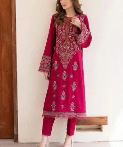 Unstitched Embroidered Dhanak - 2 PC