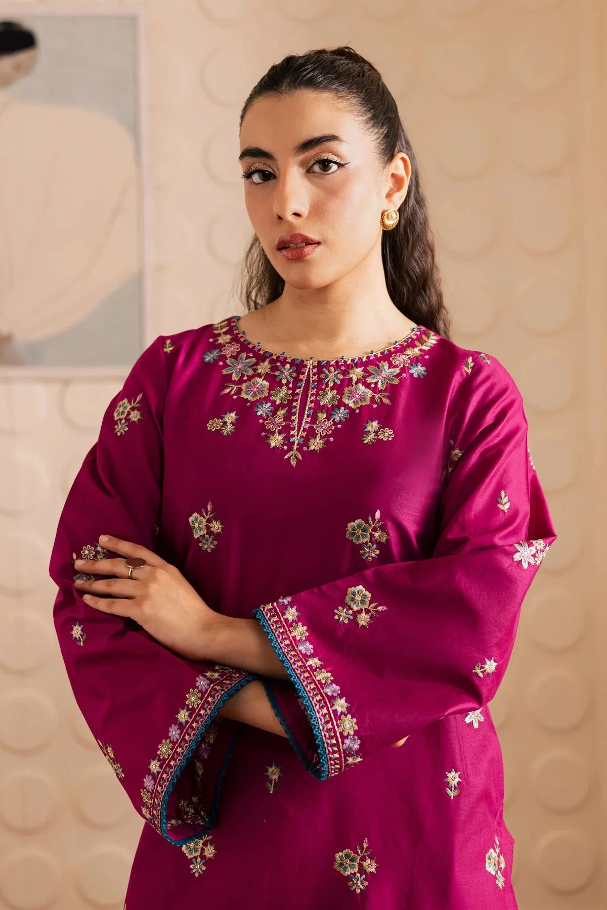Unstitched Embroidered Dhanak - 2 PC - Image 2
