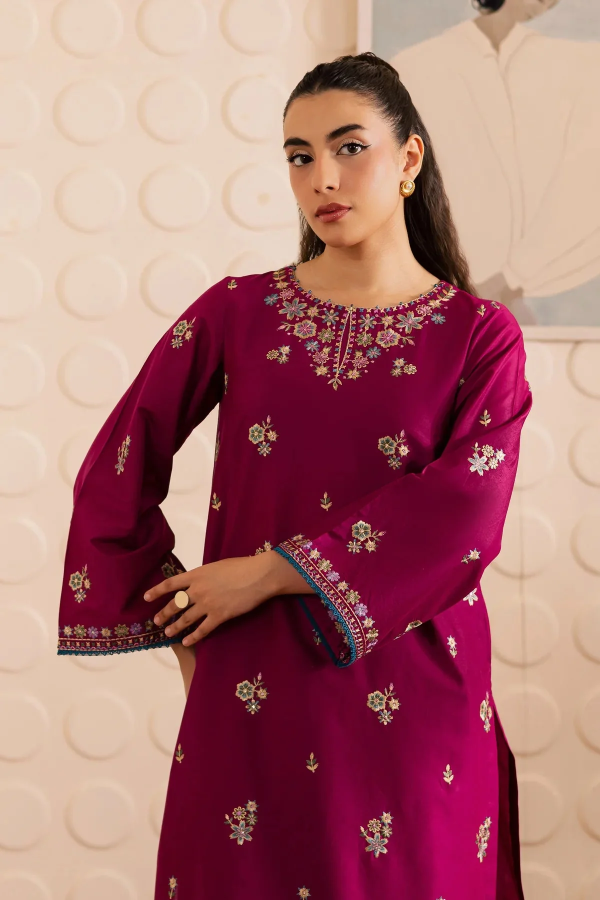 Unstitched Embroidered Dhanak - 2 PC - Image 3