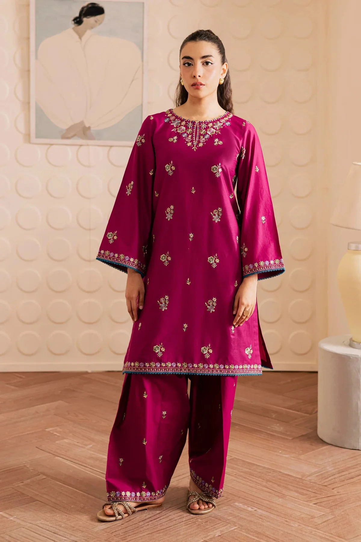 Unstitched Embroidered Dhanak - 2 PC