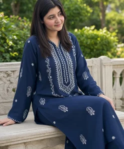 Unstitched Embroidered Dhanak - 2 PC - Image 2