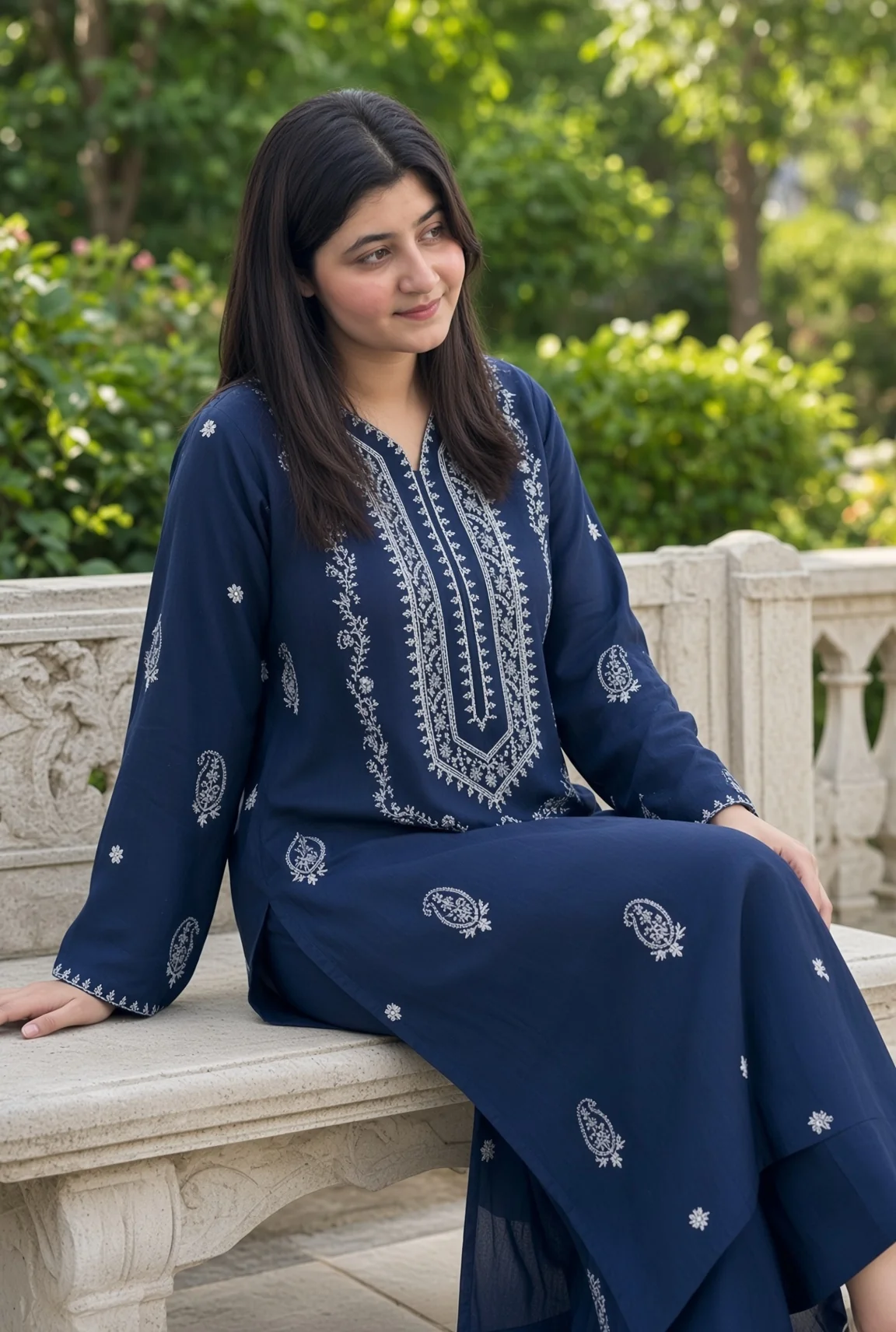 Unstitched Embroidered Dhanak - 2 PC - Image 2