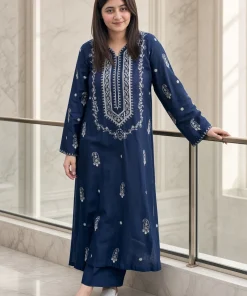 Unstitched Embroidered Dhanak - 2 PC