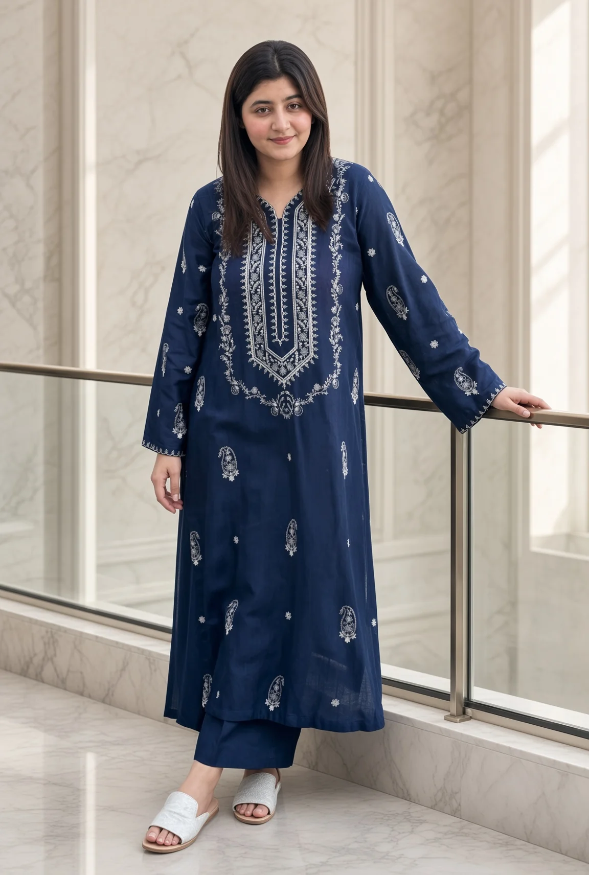 Unstitched Embroidered Dhanak - 2 PC