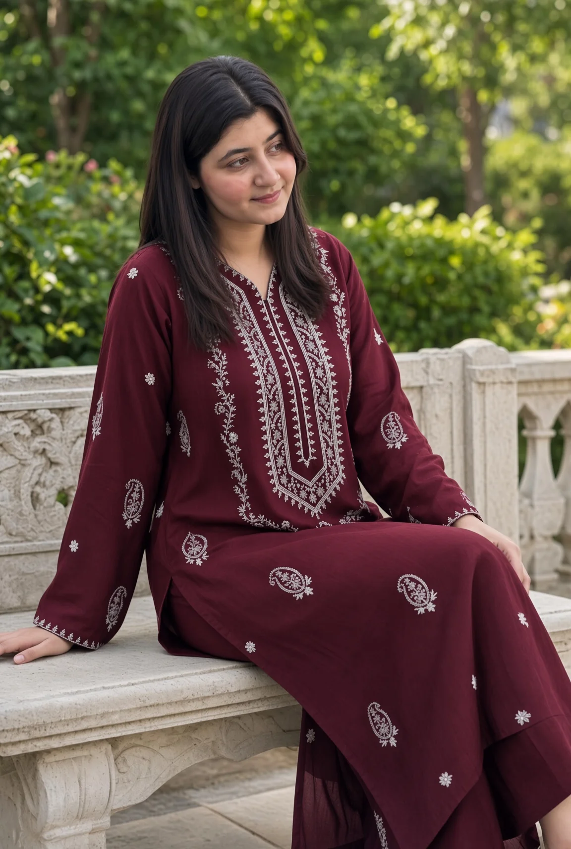 Unstitched Embroidered Dhanak - 2 PC - Image 2