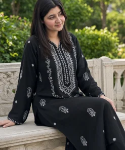 Unstitched Embroidered Dhanak - 2 PC - Image 2
