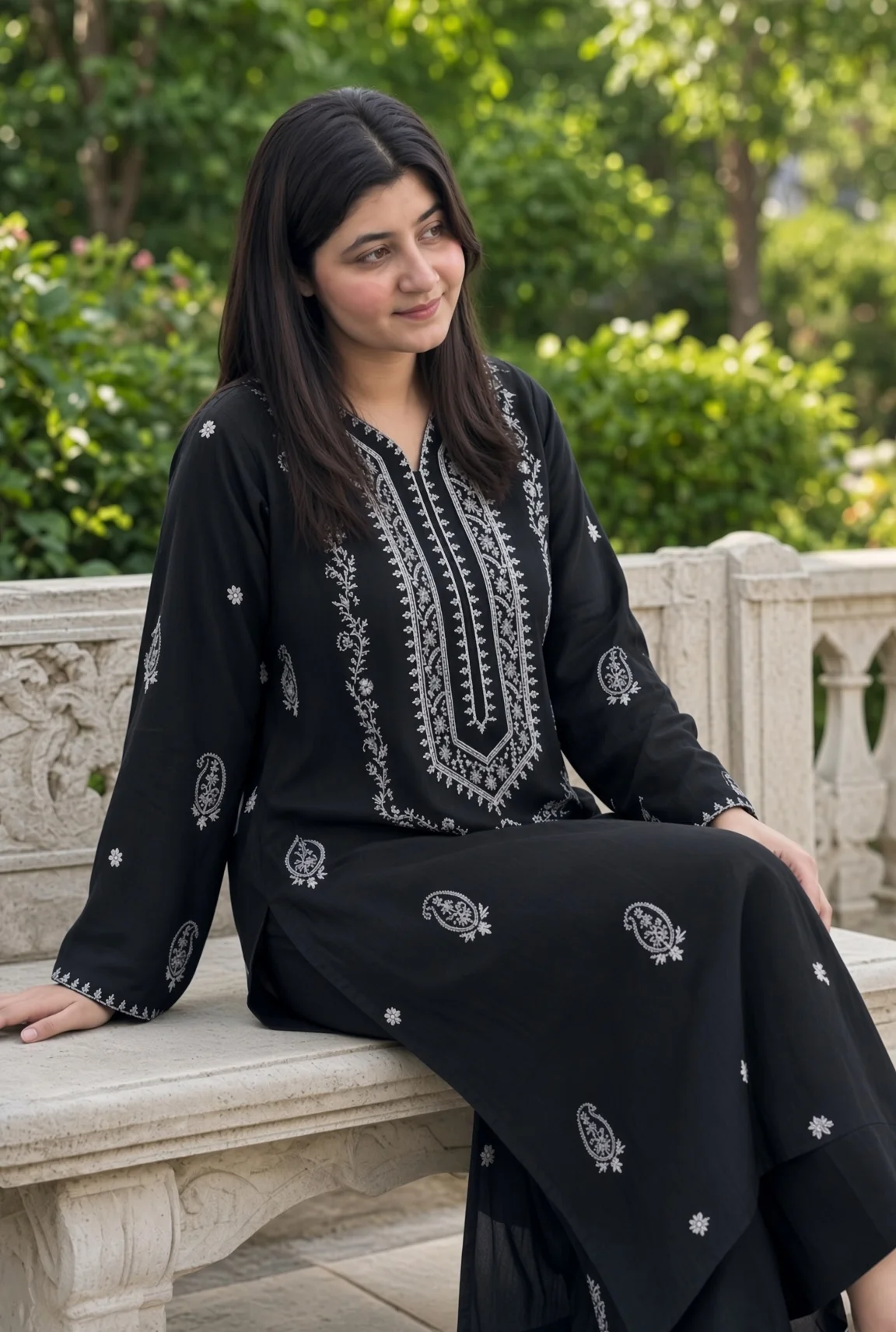 Unstitched Embroidered Dhanak - 2 PC - Image 2