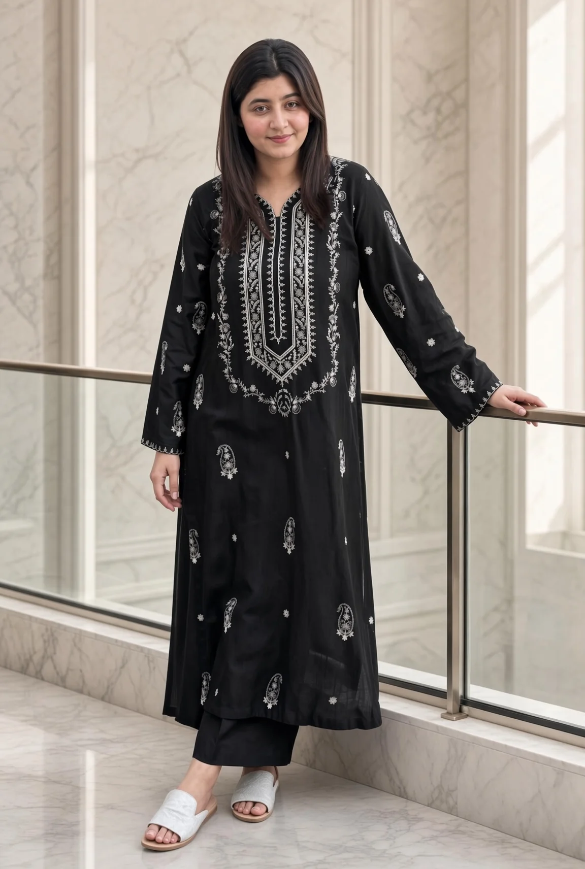 Unstitched Embroidered Dhanak - 2 PC
